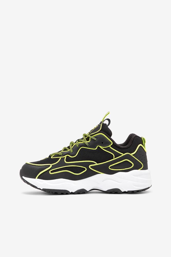 Fila Ray Tracer Neon Sneakers Blk/Sfty/Wht | CNVR84263