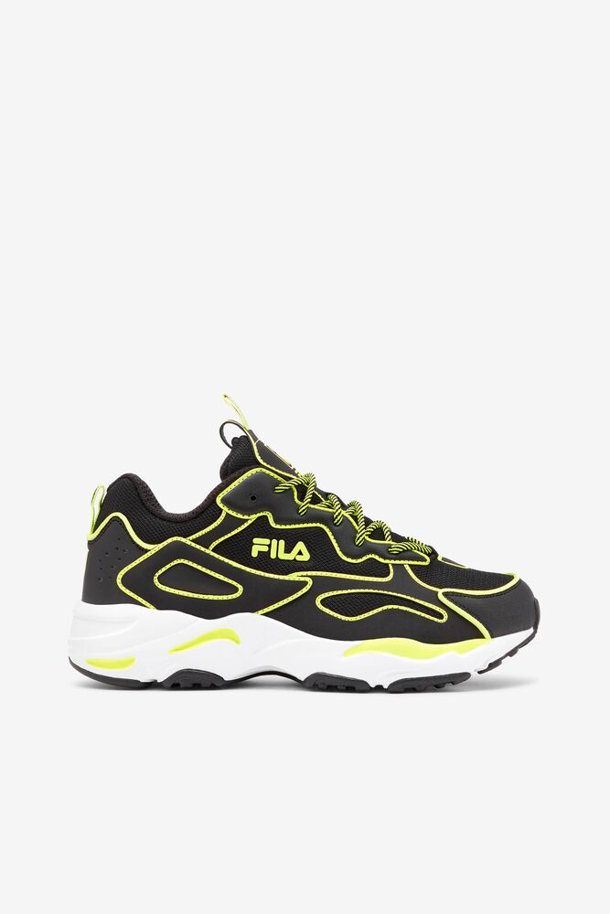 Fila Ray Tracer Neon Sneakers Blk/Sfty/Wht | CNVR84263