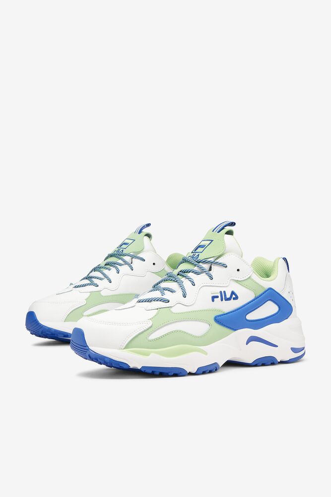 Fila Ray Tracer Sneakers Blancas Azules Verde | YRFU84567