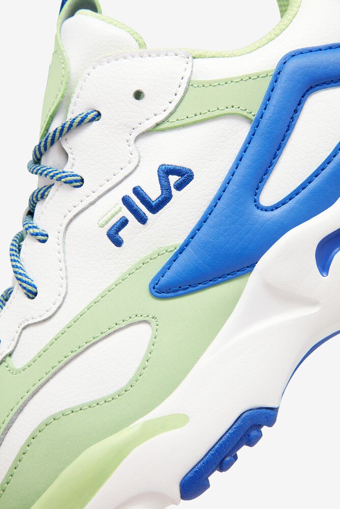 Fila Ray Tracer Sneakers Blancas Azules Verde | YRFU84567