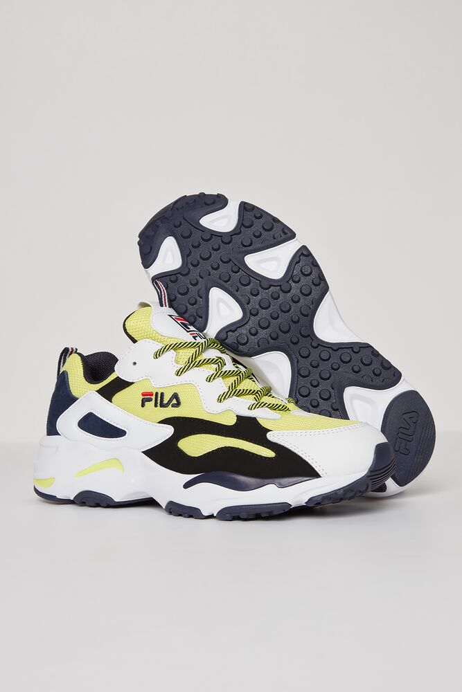 Fila Ray Tracer Sneakers Limón Blancas Negras | LFVY48127