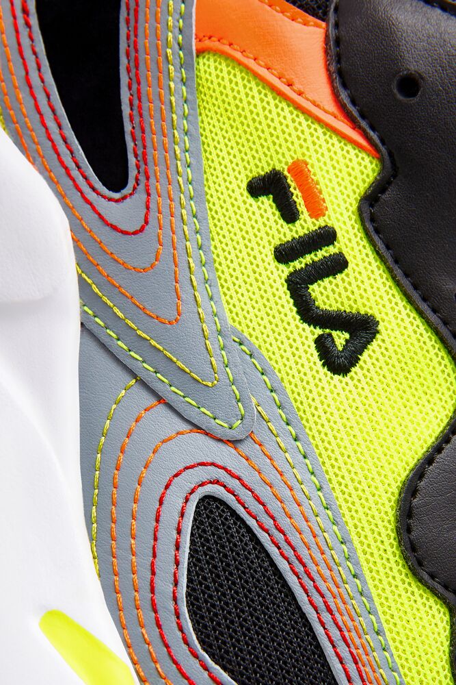 Fila Ray Tracer Stitch Sneakers Negras Naranjas | TFYR43195