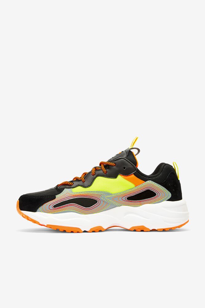 Fila Ray Tracer Stitch Sneakers Negras Naranjas | TFYR43195