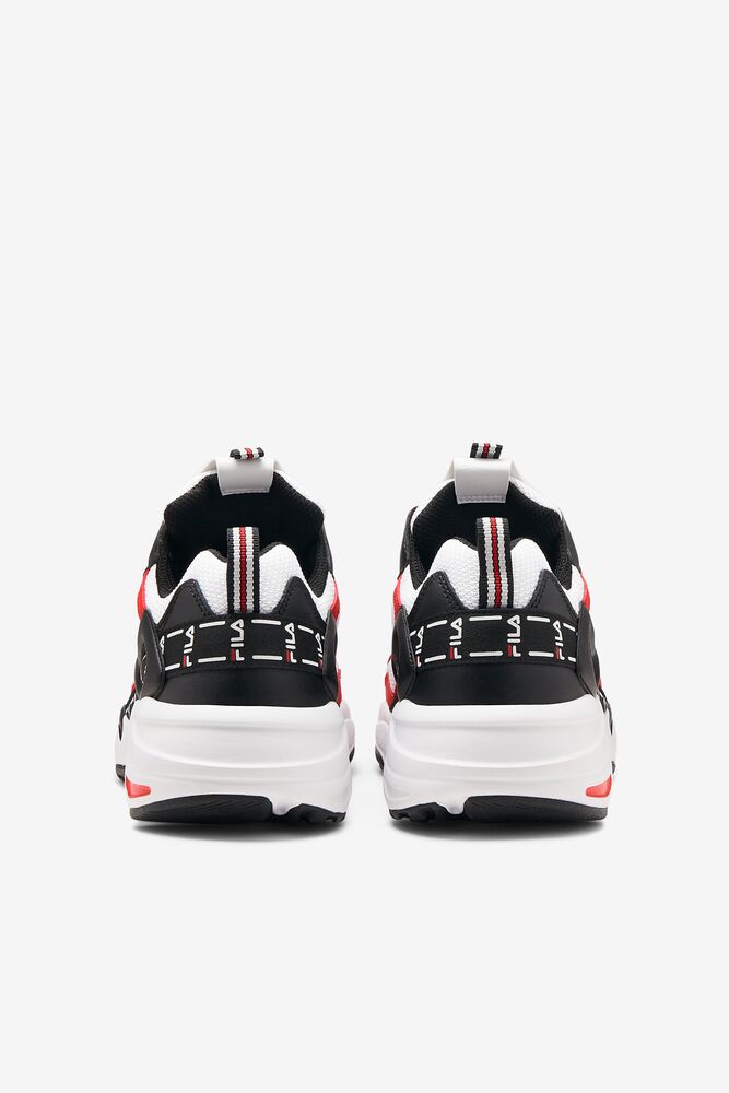 Fila Ray Tracer Tarvos Sneakers Blancas Negras Rojas | BKAR59106