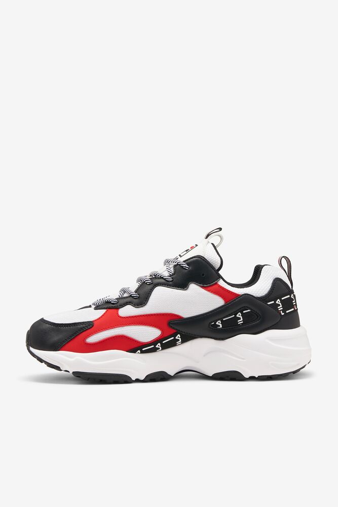 Fila Ray Tracer Tarvos Sneakers Blancas Negras Rojas | BKAR59106