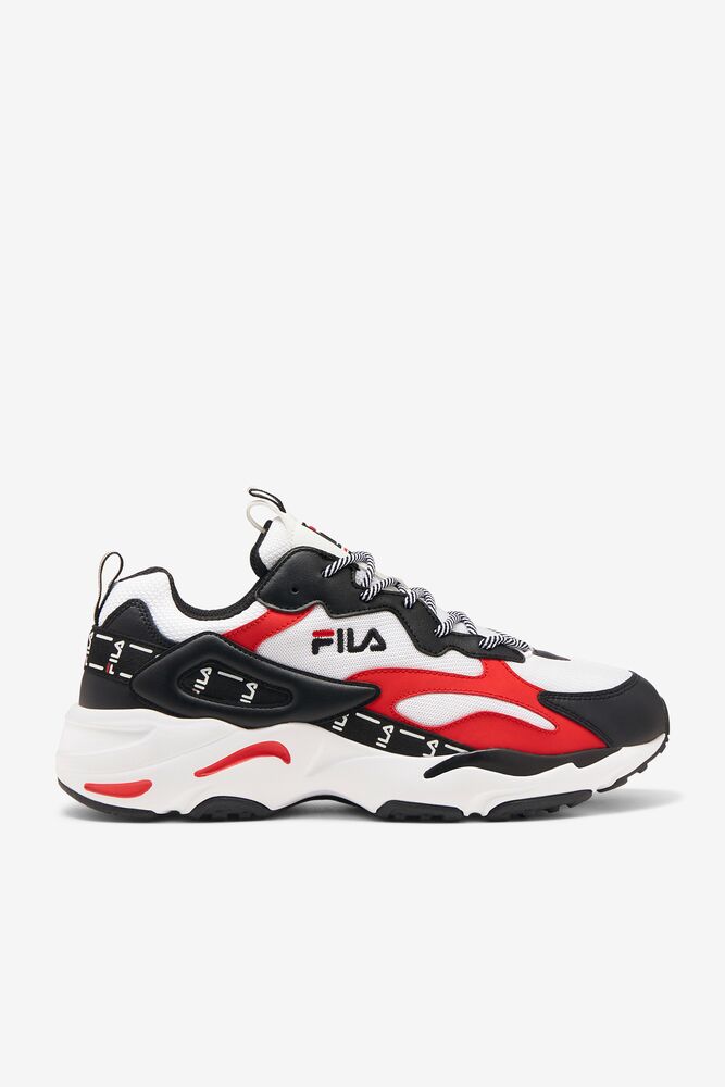 Fila Ray Tracer Tarvos Sneakers Blancas Negras Rojas | BKAR59106