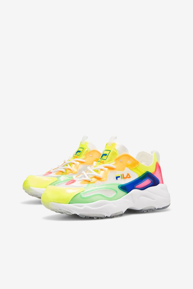 Fila Ray Tracer Tl Sneakers Blancas Rosas Azules | NZOF93457