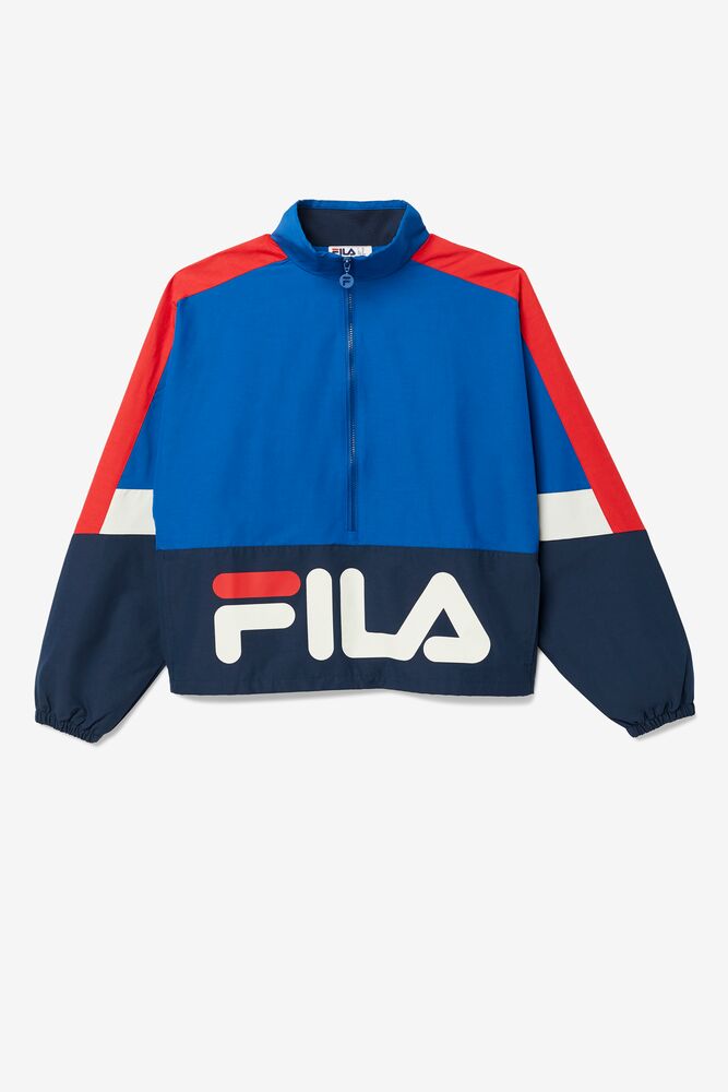 Fila Reid Track Jacket Azules Rojas | CIOR26089