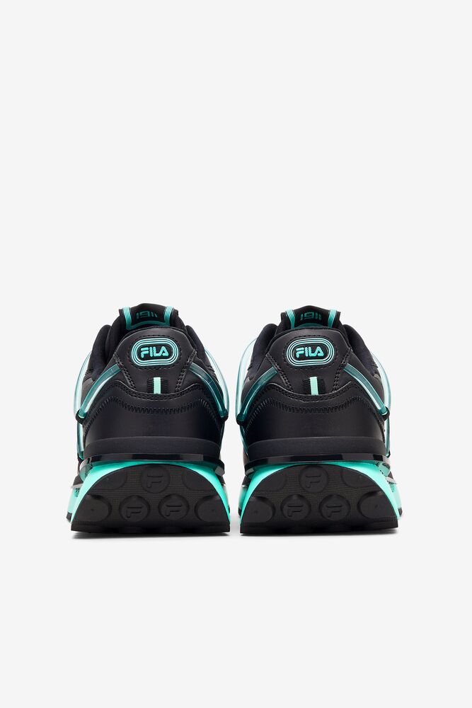 Fila Renno Gid Sneakers Negras Negras Verde Menta | QVAU90876