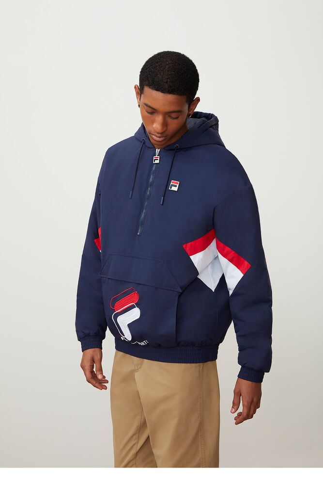 Fila Resso 1/4 Zip Jacket Peac/Wht/Cred | AMDQ29061