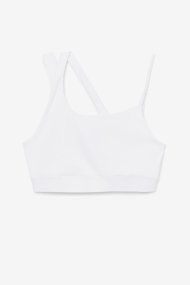 Fila Ribbed Essentials | Karina Bra Top Blancas | NHGZ40265