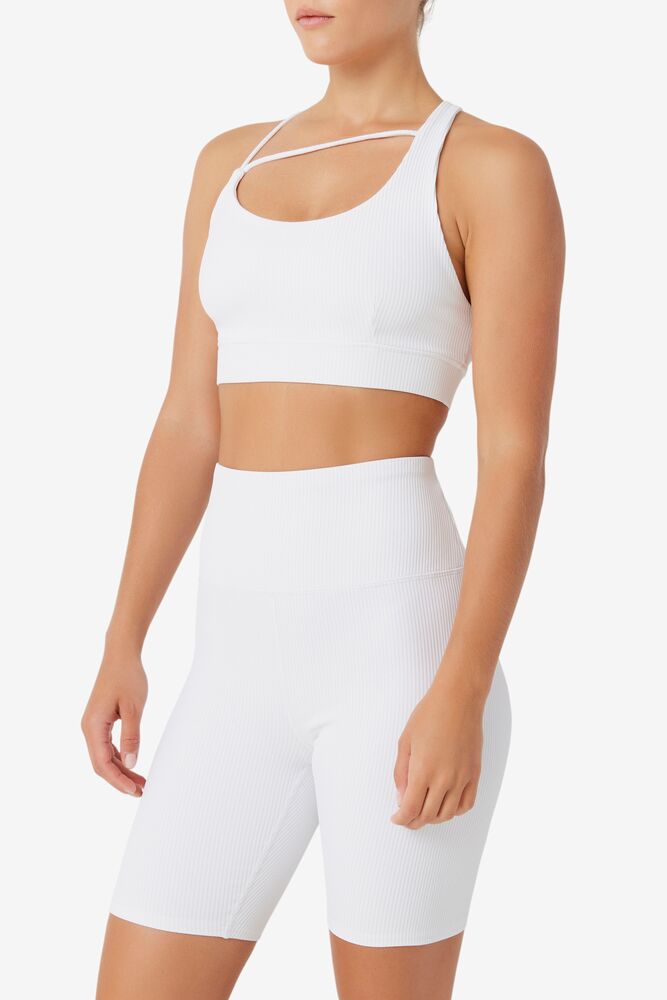 Fila Ribbed Essentials | Sidney Bra Top Blancas | AWNG40632