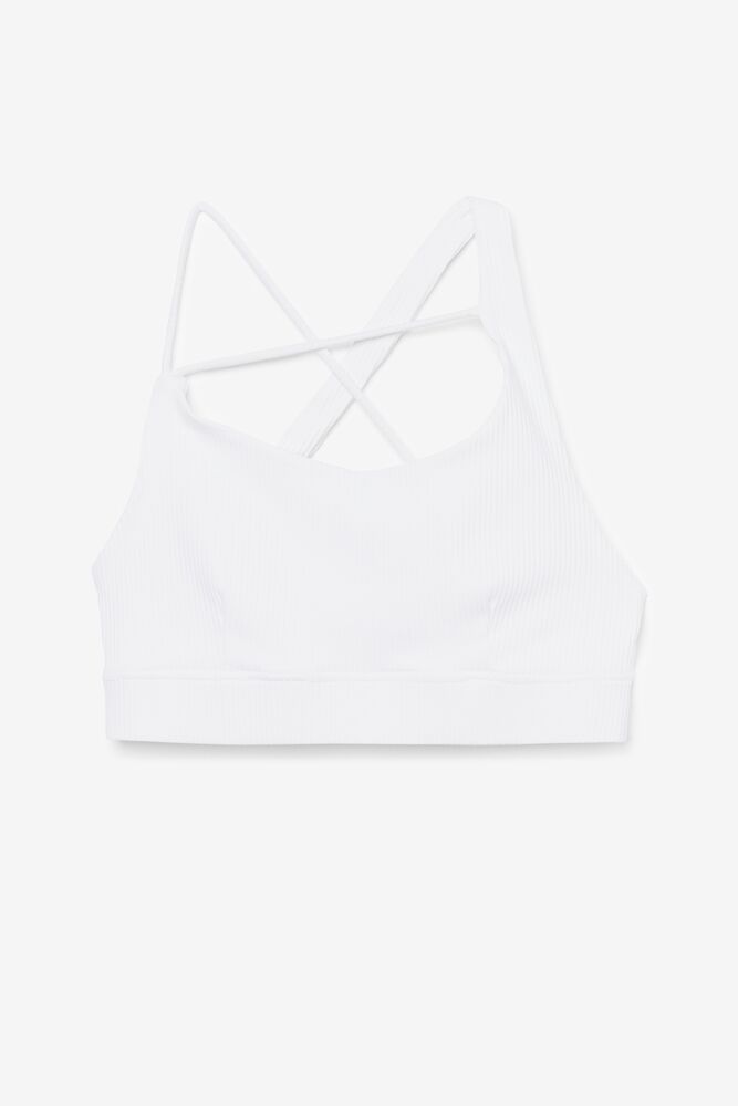 Fila Ribbed Essentials | Sidney Bra Top Blancas | EUIJ29510