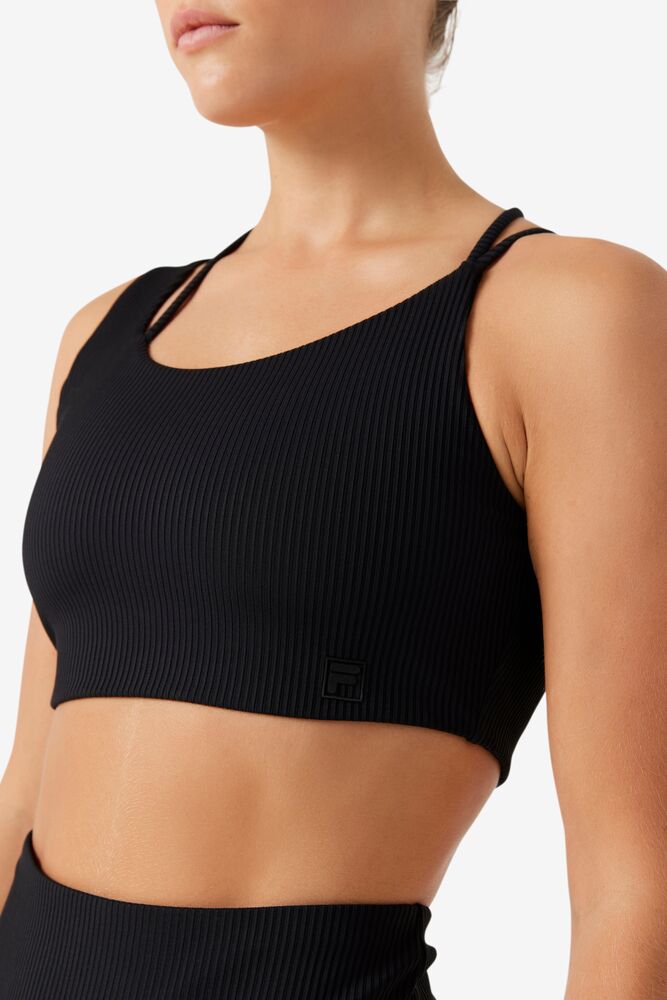 Fila Ribbed Essentials | Teena Bra Top Negras | HIJP75438