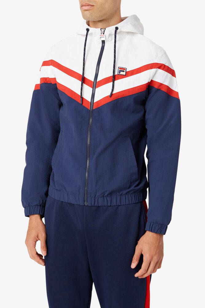 Fila Rugger Lightweight Jacket 410 Peacoat | UMSJ05417