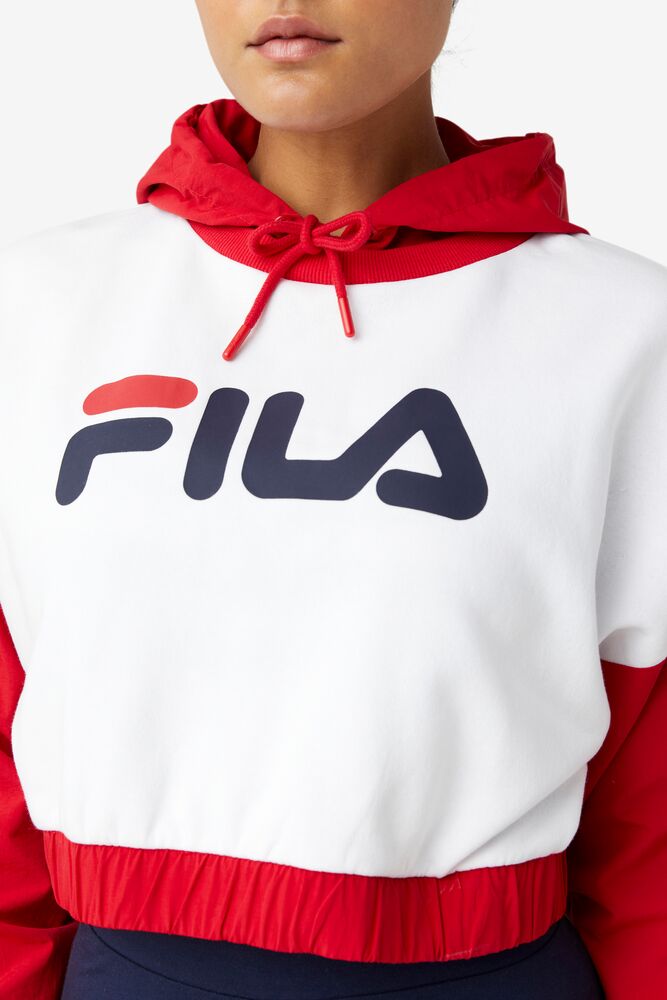 Fila Saachi Hoodie Rojas Blancas | HQTB82637