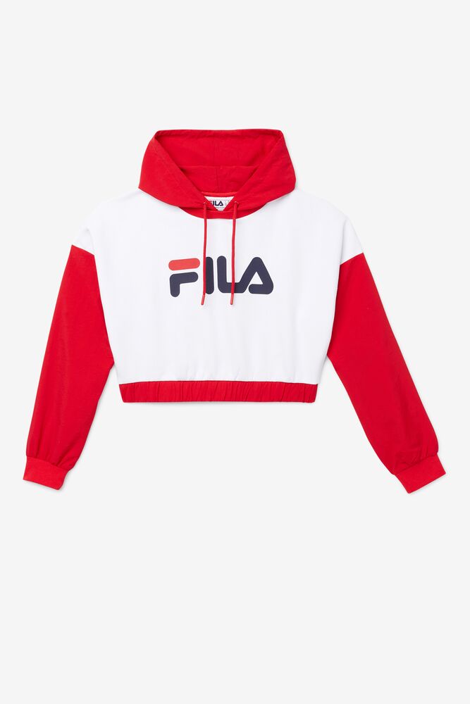 Fila Saachi Hoodie Rojas Blancas | HQTB82637