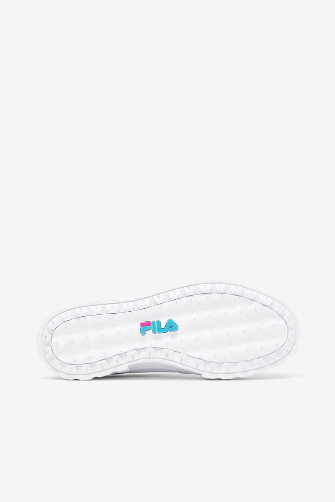 Fila Sandblast Low Satin Lace Sneakers Blancas Azules Plateadas | RTXB09387