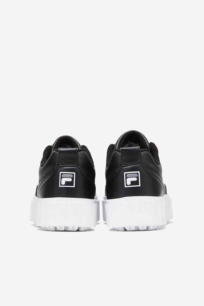 Fila Sandblast Low Satin Lace Sneakers Negras Blancas | OWHQ48731