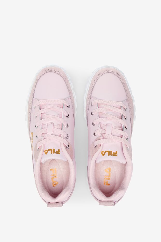 Fila Sandblast Low Sneakers Rosas Blancas Doradas | KYUW74256