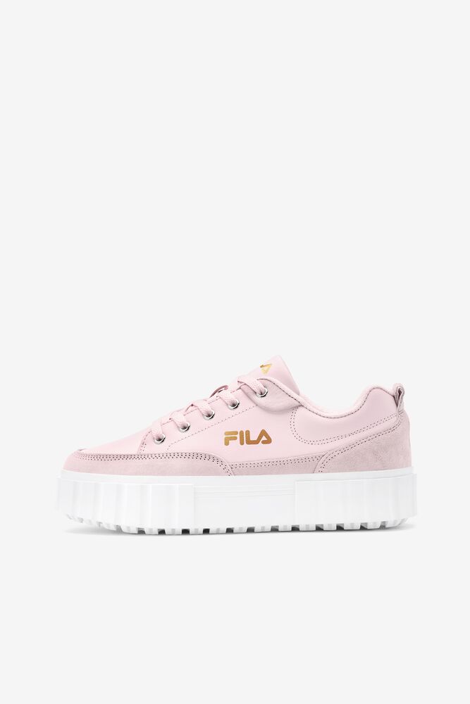 Fila Sandblast Low Sneakers Rosas Blancas Doradas | KYUW74256