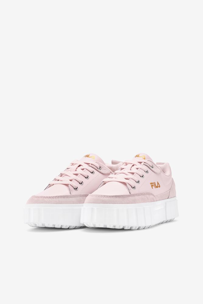 Fila Sandblast Low Sneakers Rosas Blancas Doradas | KYUW74256