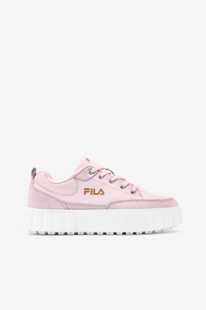 Fila Sandblast Low Sneakers Rosas Blancas Doradas | KYUW74256