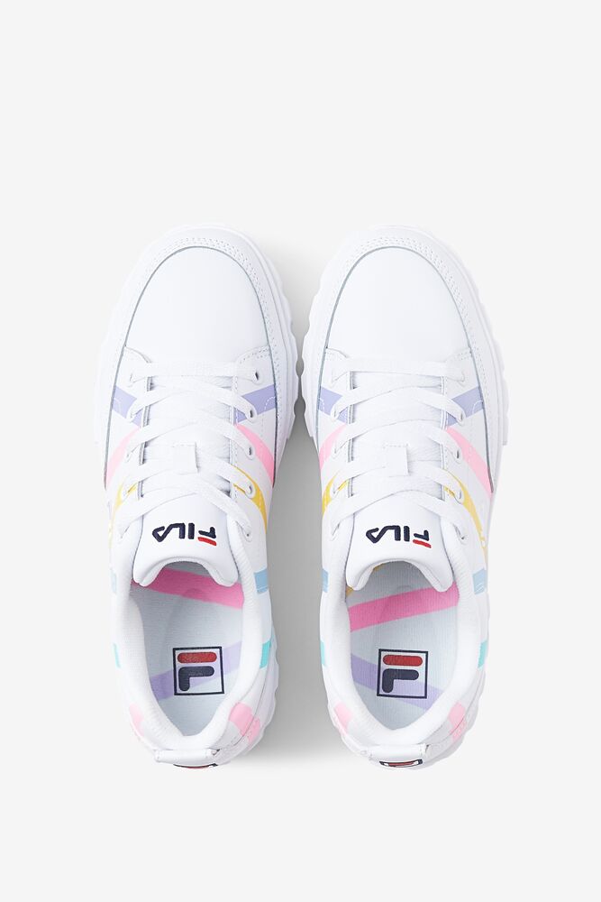 Fila Sandblast Low Stripe Sneakers Blancas Azules | EQJA05374