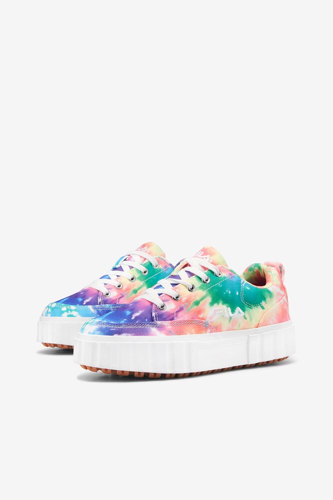 Fila Sandblast Low Tie Dye Sneakers Mult/Wht/Wht | MUSG32560