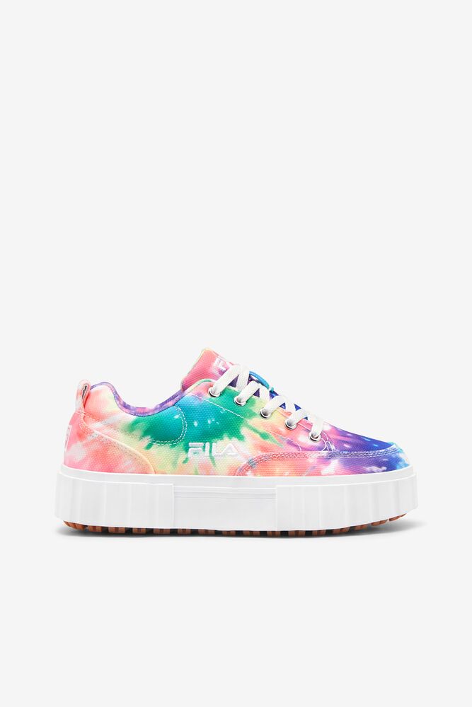 Fila Sandblast Low Tie Dye Sneakers Mult/Wht/Wht | MUSG32560