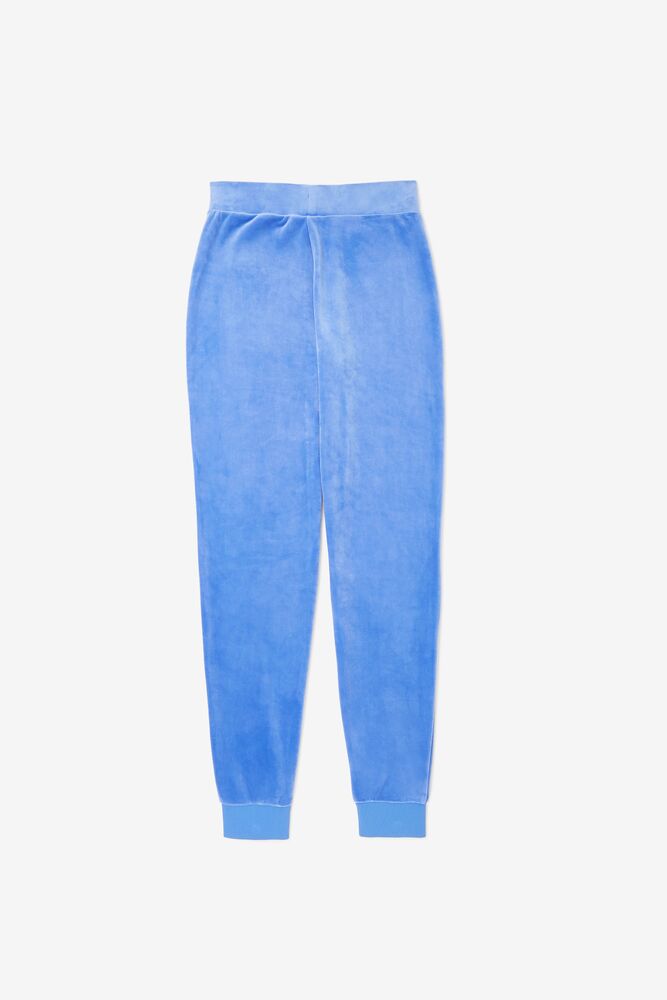 Fila Sara Velour Jogger Azules Blancas | WKDC52790