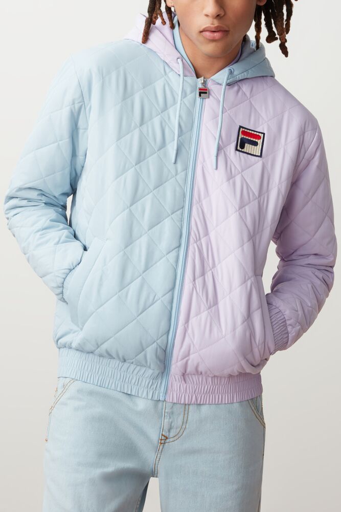 Fila Sawyer Quilted Jacket Plil/Cblu | AGDO17463