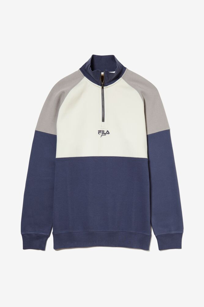 Fila Sebastian Half Zip Pullover 290 Ash / Rabbit | YQPN12768