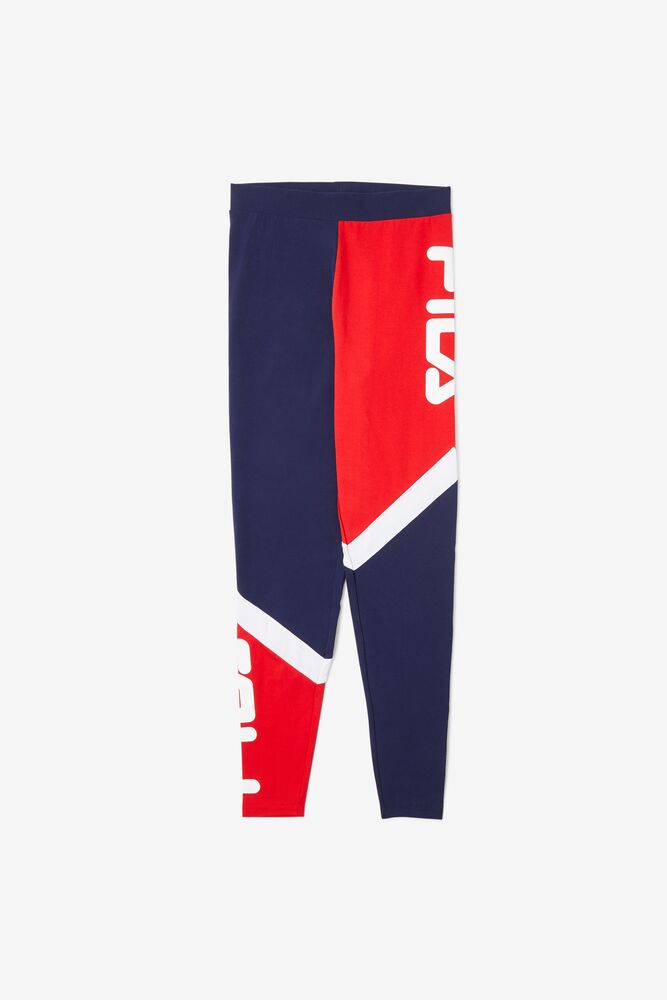 Fila Sia High Rise Legging Rojas Blancas | TNKB50697