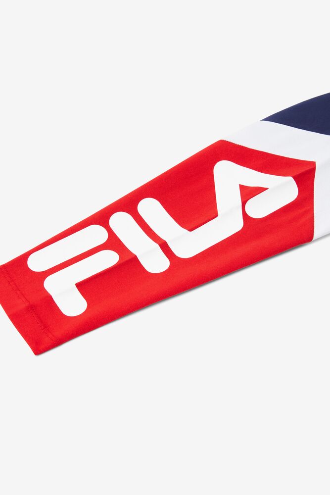 Fila Sia High Rise Legging Rojas Blancas | GAHZ64295