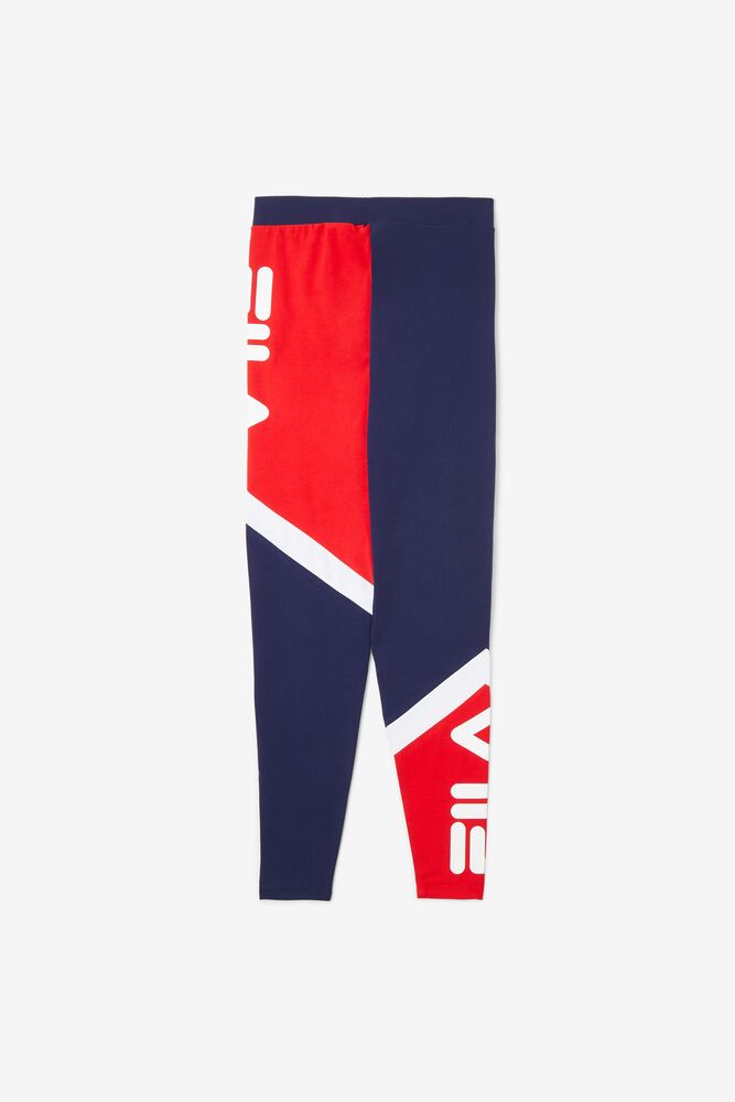 Fila Sia High Rise Legging Rojas Blancas | GAHZ64295