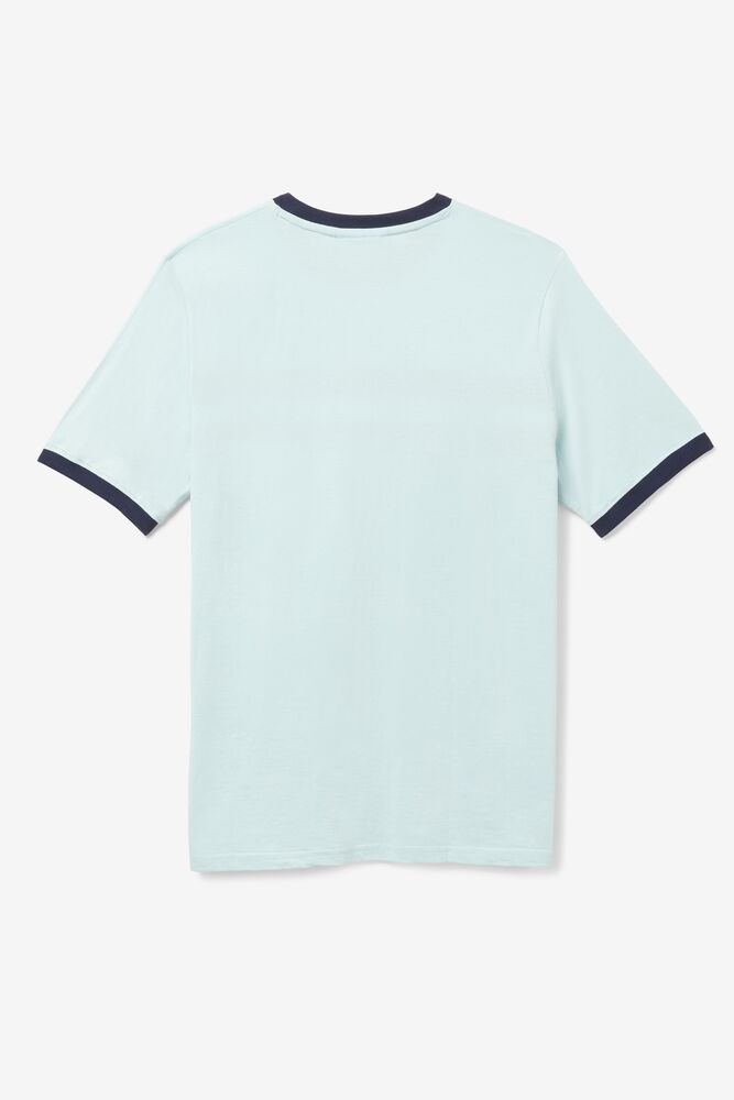 Fila Silver Tee Azules Blancas | KINX06984