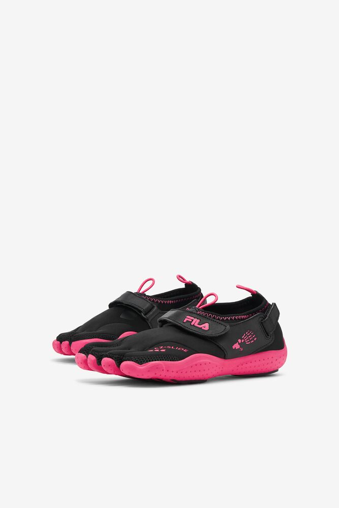 Fila Skele-toes Ez Slide 2 Tennis Shoes Negras Rosas | WYNK84036