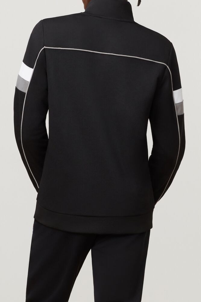 Fila Slalom Track Jacket Blk/Wht/Fgry | XHLK29834