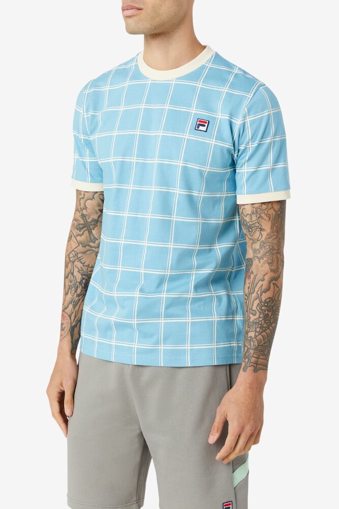 Fila Slate Ringer Tee Azules | HOIG04895