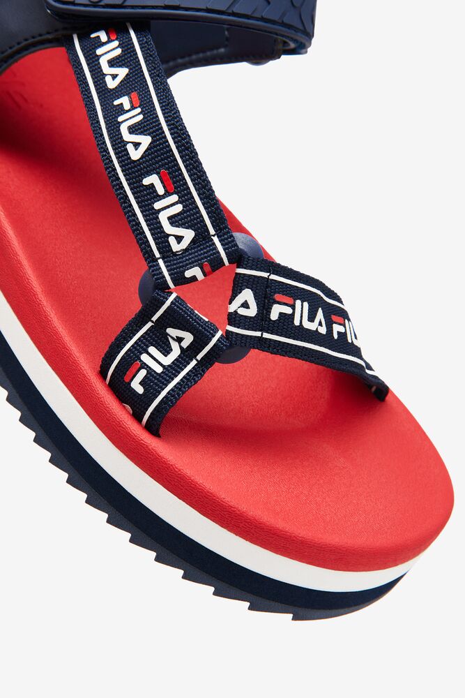 Fila Spettro Sandal Slide Sandals Azul Marino Rojas Blancas | CGDQ98607