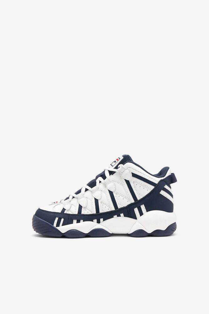 Fila Stackhouse Spaghetti Tennis Shoes Wht/Fnvy/Fred | QGIR72035