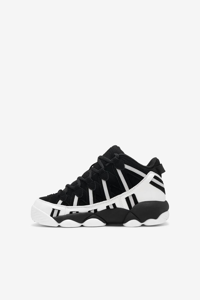 Fila Stackhouse Spaghetti Tennis Shoes Wht/Blk/Msil | WKES61459