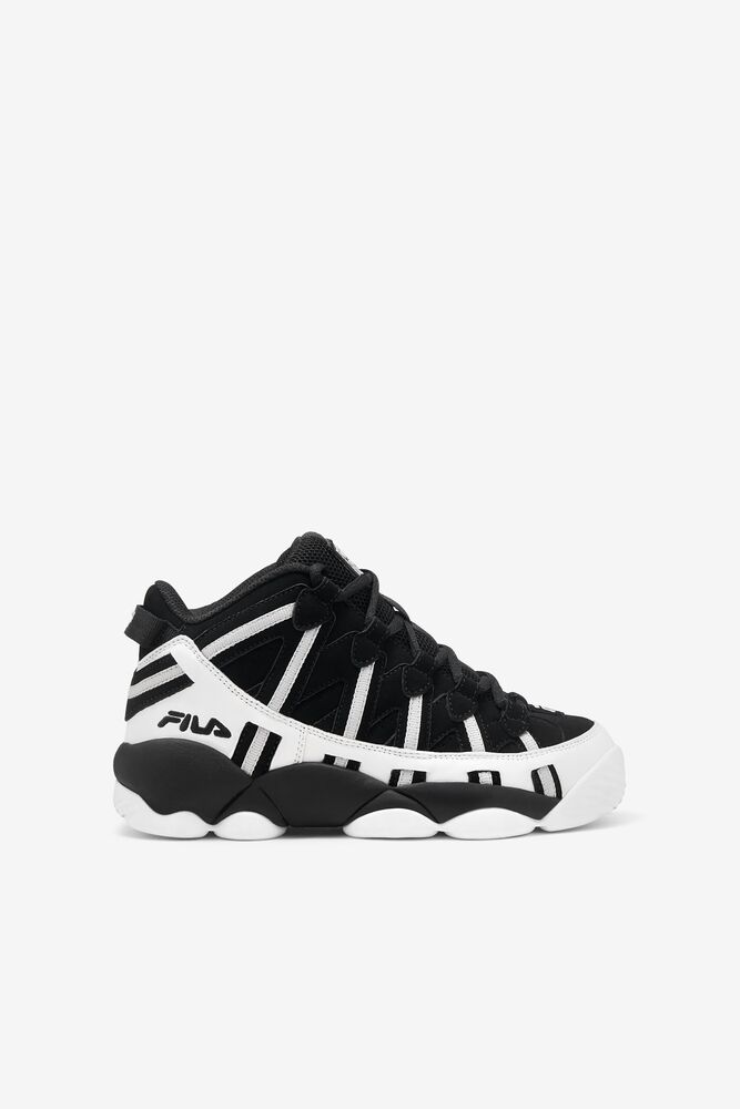 Fila Stackhouse Spaghetti Tennis Shoes Wht/Blk/Msil | WKES61459