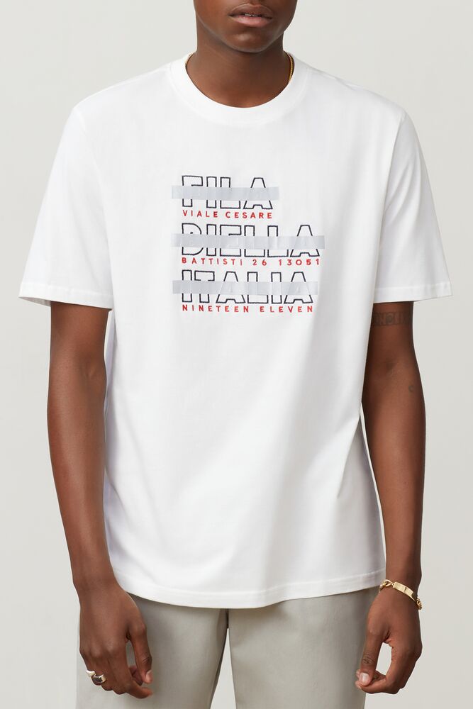 Fila Starla Tee Wht/Peac/Cred/S | ZISQ89654