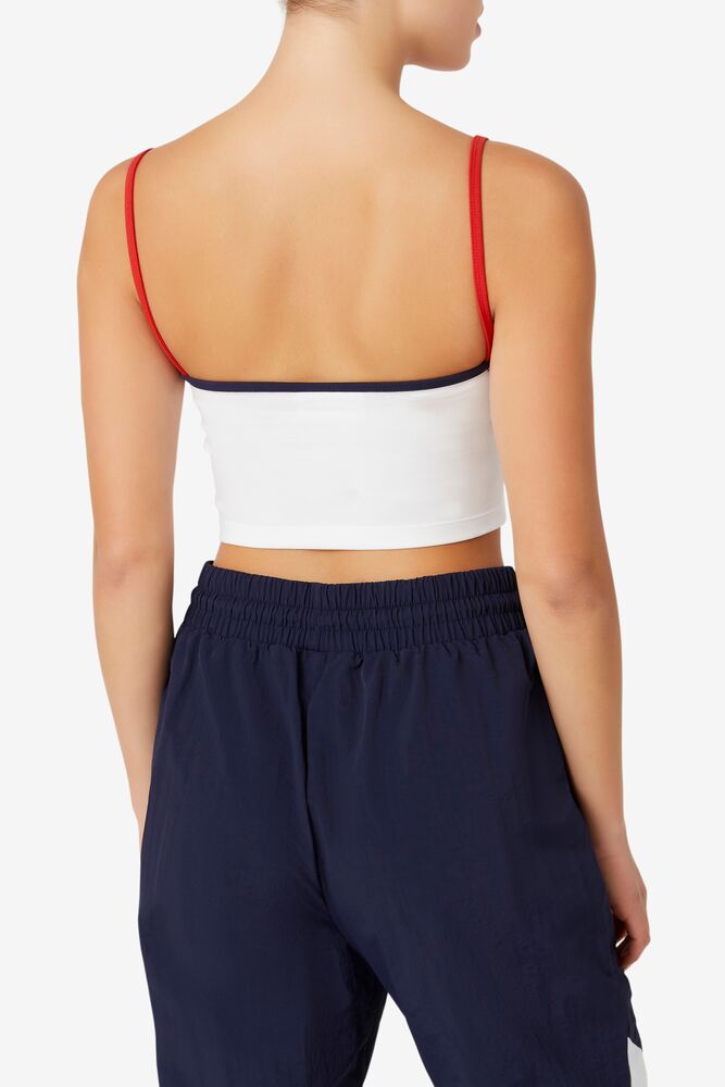 Fila Sun Cropped Tank Blancas Rojas | HTXR80164