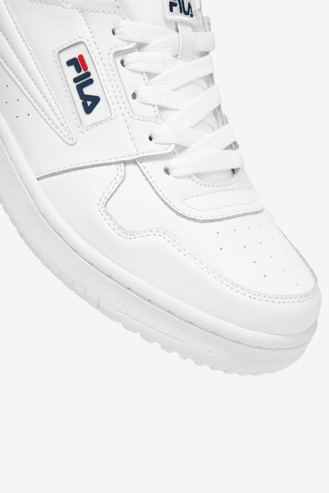 Fila T-2 Snow White Tennis Shoes Blancas Blancas Azul Marino | AOCI56309