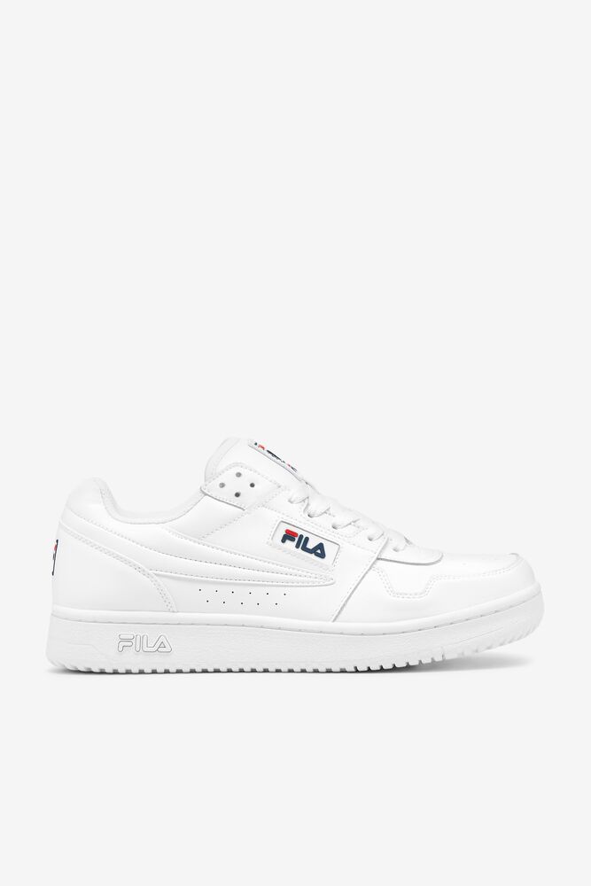 Fila T-2 Snow White Tennis Shoes Blancas Blancas Azul Marino | AOCI56309