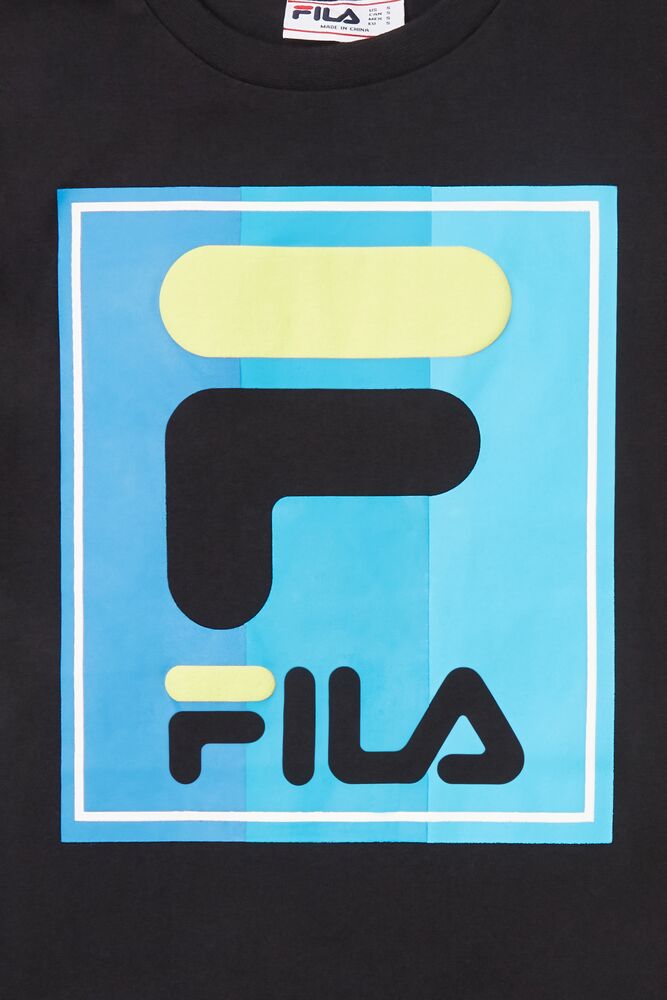 Fila Tavares Tee Negras | ILBZ70654