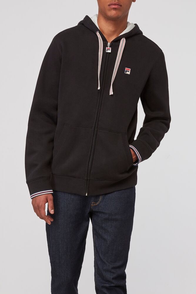 Fila Tenconi Hooded Sweatshirt Blk/Gard | NKCA70258